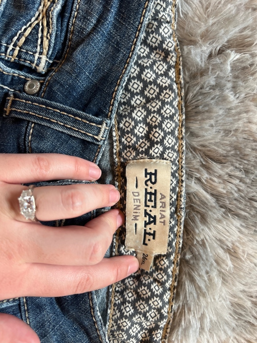 Ariat Dark Blue Flare Jeans - Picture 3 of 5